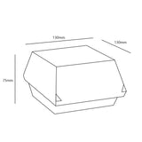 printed burger box dimensions 