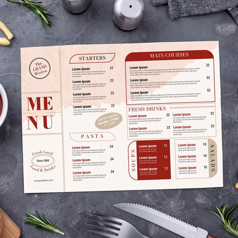 Personalised Place Mats A3 Size: 297 x 420mm 120gsm