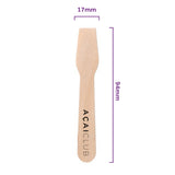 Branded cutlery - disposable wooden ice cream spoon (Spade Style)